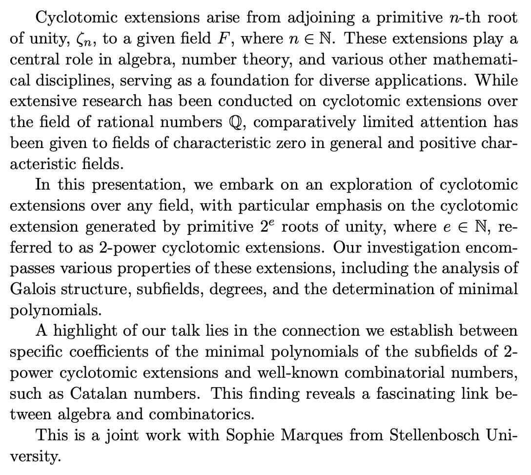 This is a joint work with Sophie Marques from Stellenbosch University.